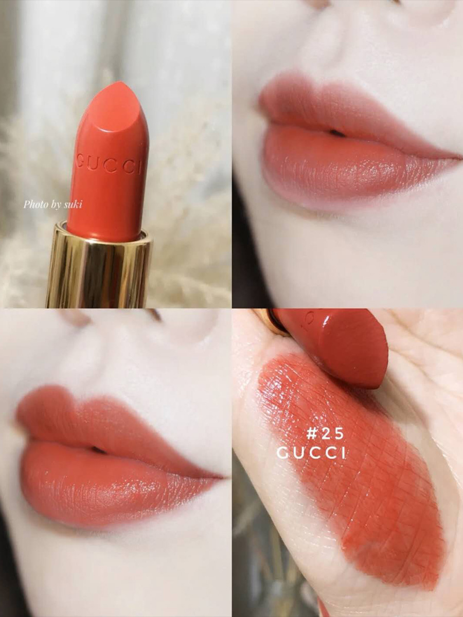 gucci lipstick 25 goldie red