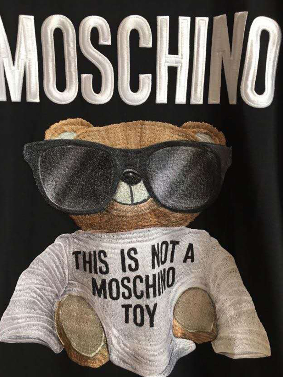 Moschino Hip Hop Bear Black T-shirt | QX Glamour