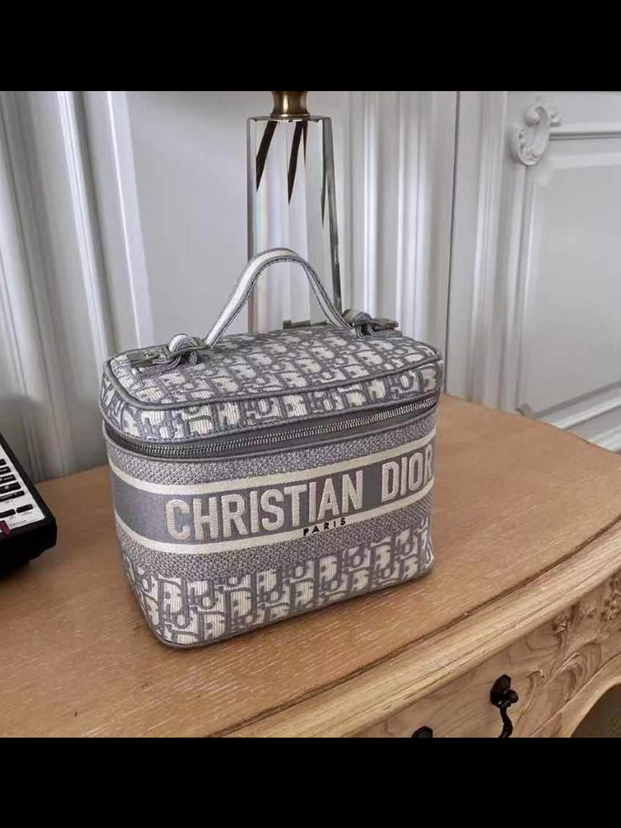 Dior Oblique Travel Vanity Case + Twilly