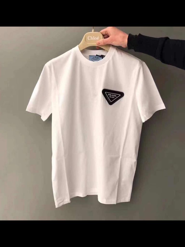 Prada Triangle Logo T-shirt | QX Glamour